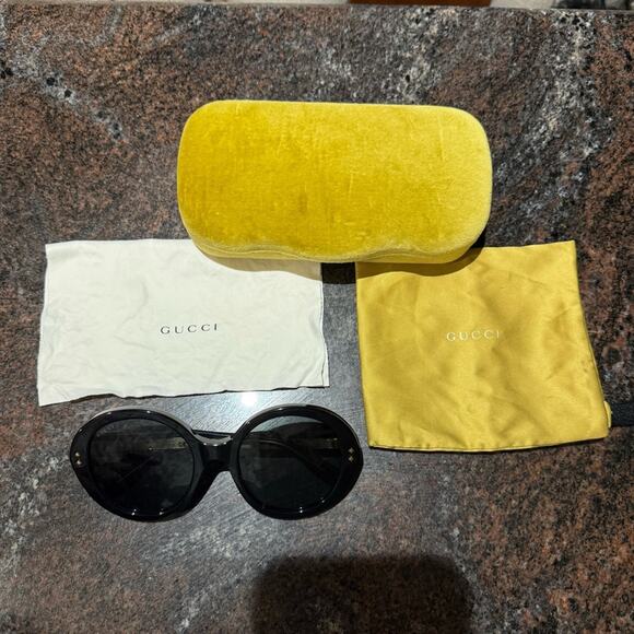 Gucci Round-frame Acetate Sunglasses - Picture 4 of 16